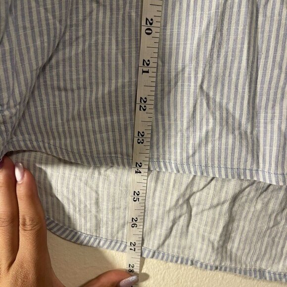 Vineyard Vines Easy Stripe Savannah Popover Tunic Top Long Sleeves Womens Blue S - Picture 11 of 11